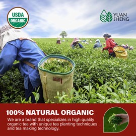 YUANSHENG YUANSHENG Premium Organic Puerh Tea, Yunnan Puer Tea Loose Leaf, Aged Fermented Ripe Pu erh Loose Leaf Black Tea, Imperial Pu-erh Tea With Mellow and Rich, 2.1 Oz