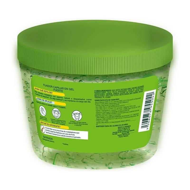 Garnier Fructis Style Gel Fuerte Tarro, 600 gr