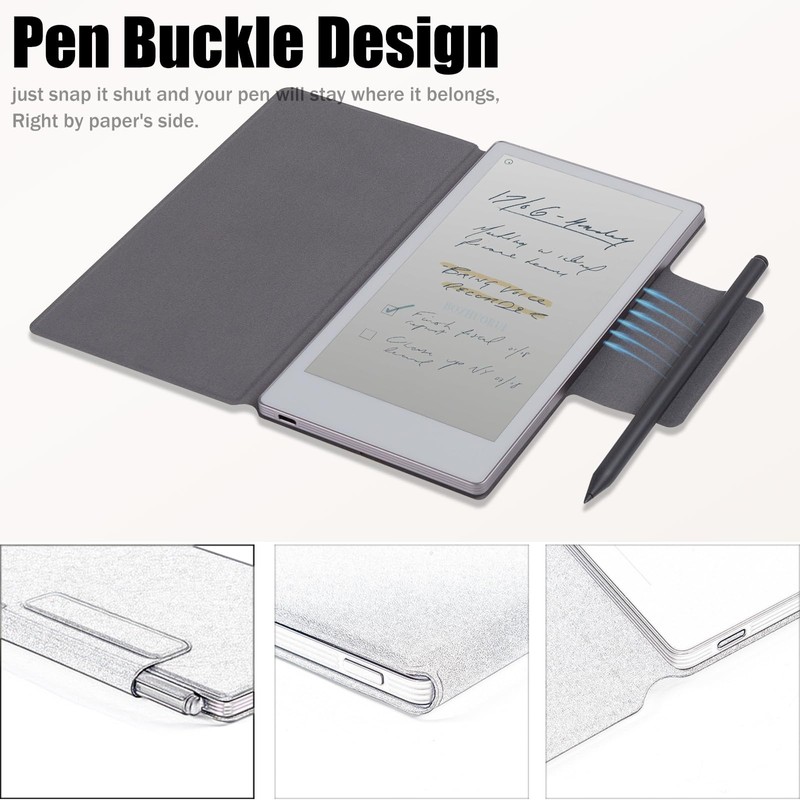 BOZHUORUI Case for 7.3" Remarkable Paper Pro Move,PU Leather Magnetic