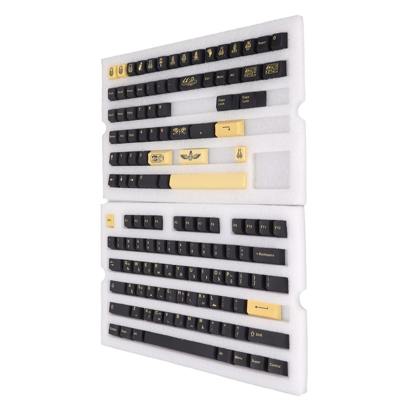 PBT Keycaps 132 Keys Letterless Cherry Height Egyptian Pharaoh Theme