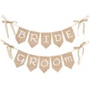 Darice David Tutera Burlap Set Bride Groom Banner, Natural