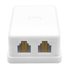 NECABLES Phone Jack Surface Mount Dual Port for 2 Phone