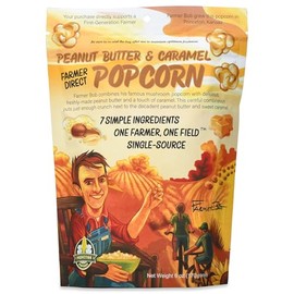 Princeton Popcorn Gourmet Popcorn Bags, Peanut Butter Caramel Corn, Vegan, Gluten Free, Non-GMO, 7 Ingredient, Healthy Resealable Snack, 6oz Bag, Perfect Snacks for Adults, Peanut Butter Pretzels Flavor Farmer Direct - PuffyCrunch by Princeton Popcorn USA Made