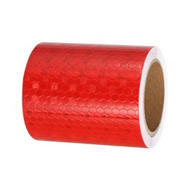 PATIKIL PATIKIL Reflective Tape, 1 Roll 3 Inch x 10 Ft Waterproof Self Adhesive High Visibility Caution Warning Safety Tape Reflector for Trucks Trailers Cars, Red