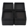 4PCS Durable Stackable Bed Risers Black Square MoisturE proof Insect
