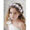 IYOU Flower Princess Headpiece Silver Sparkly Crystal Hair Dress Pearl