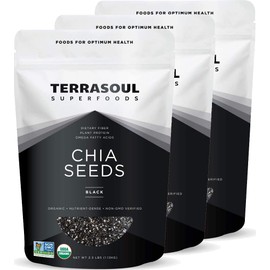 Terrasoul Superfoods Organic Black Chia Seeds, 7.5 Pounds (Pack of 3), Bulk Size, Non-GMO, Vegan, Gluten-Free
