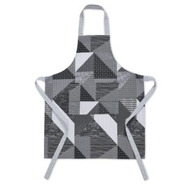 Catherine Lansfield Larsson Geo Apron Grey, (KT/44750/W/APR/GY)