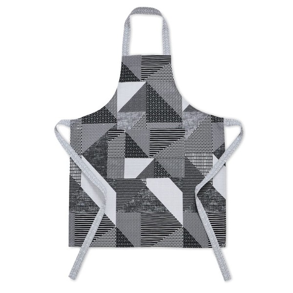 Catherine Lansfield Larsson Geo Apron Grey, (KT/44750/W/APR/GY)