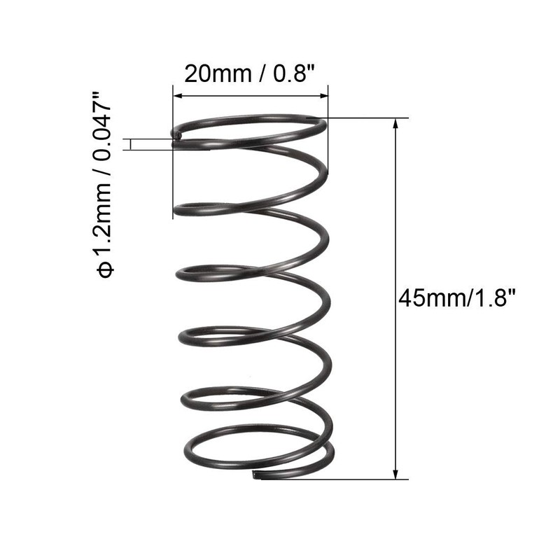 sourcingmap Compression Spring - 1.2mm Wire Dia , 20mm OD