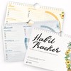 metaFox Habit Tracker Calendar | Undated 12-Month Habit Tracker Journal