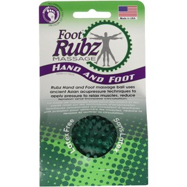 Due North Industrial Rubz Foot, Hand & Back Massage Ball, Relief from Plantar Fasciitis, Green