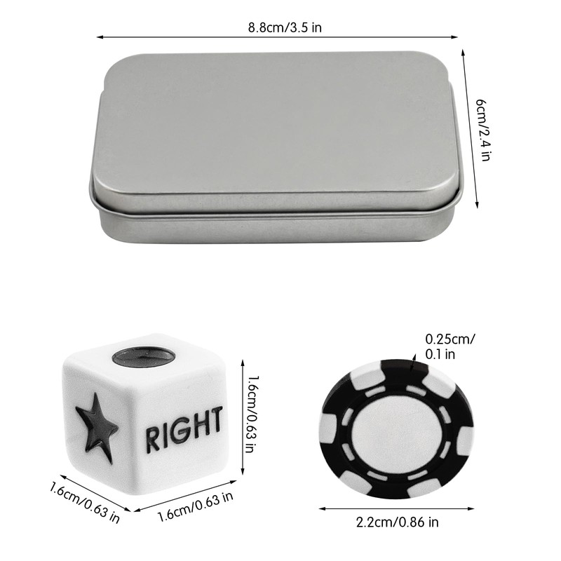 Left Right Center Dice Game Set with 3 Dices +