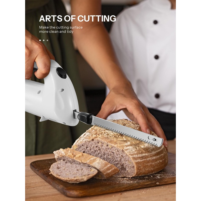 Reemix Electric Knife With Handle, 150W Powerful Electric Knife Set