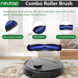 Neutop Replacement Parts Compatible with Ecovacs Deebot X8 Pro Omni, Robot Vacuum Accessories with 1 Main Brush 1 Mopping Roller 5 Filter 5 Side Brush 5 Dust Bag