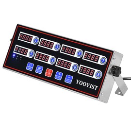 YOOYIST Commercial 8-Channel Multiple Kitchen Timers LED Calculagraph Professional for Restaurant Cooking Food Fryer Baking Coffee Loud Alarm Heavy Duty