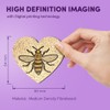 1x Heart MDF Magnet 6cm - Manchester Bee Mosaic Pattern
