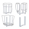 Multifunctional Kitchen Stand Holder for Plastic Bags, Bottles and Cups,