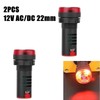 SPORTARC 2 Red Indicator Lights with Buzzer AC/DC 12V 22mm