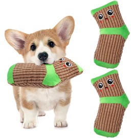 Ipetboom 2Pcs Squeaky Toys Plush Chew Toys for Dogs Animal Stuffed Toys for Dogs Cotton Animals Dog Toys Sock Shape Design Toy