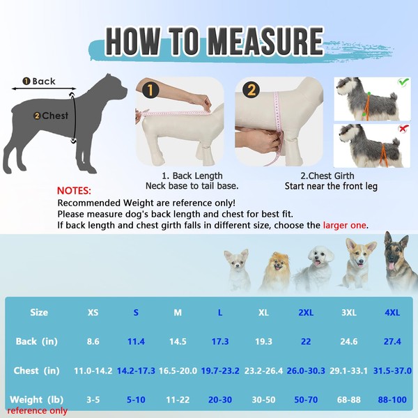 Lukovee Lukovee Recovery Suit for Dogs, Zipper On Recovery Suit