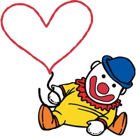 CafePress Clown Heart Caption Memory Keepsake Jewelry Box, 5"x5"x3.75"