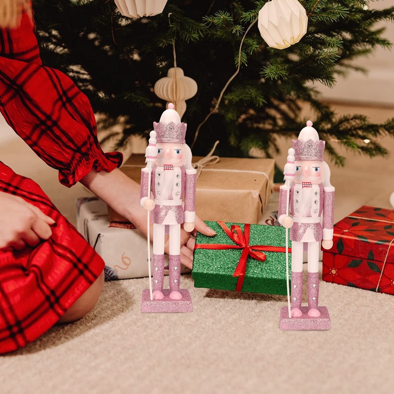VALICLUD Nutcracker Numbers Wooden Dolls Decor Nutcracker Christmas Decorations for