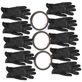 Outanaya 1 Set UV Gel Nail Gloves with Nail Striping Tape UV Protection for Manicure for Salon Home Use Includes Gloves of Tape