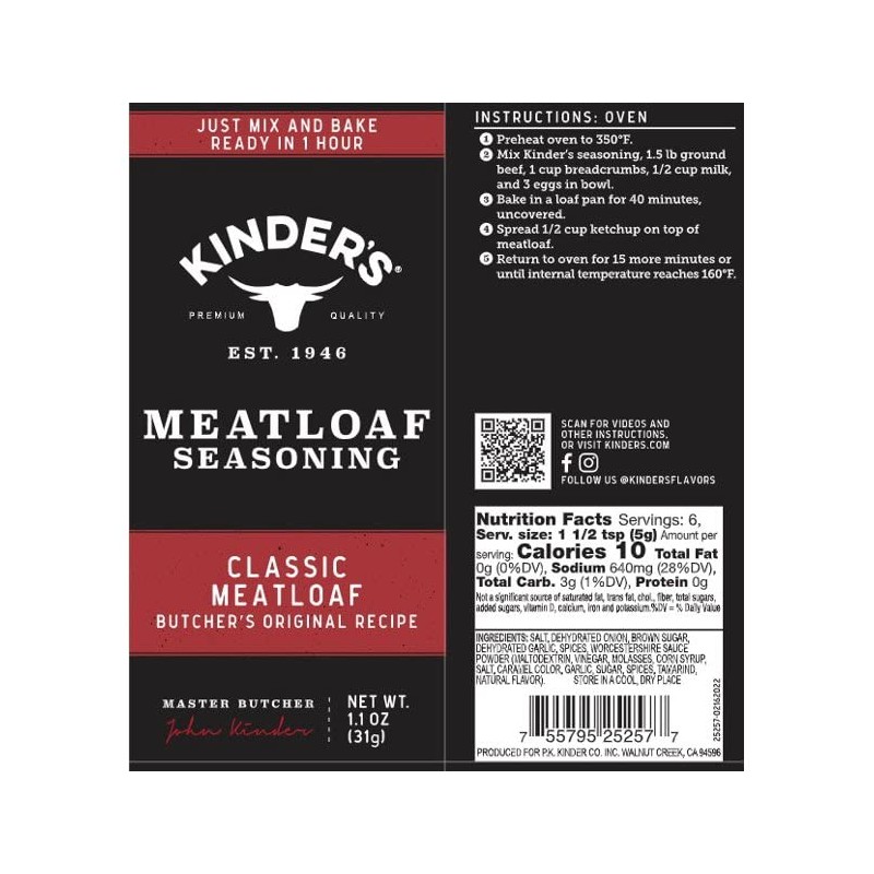 KINDERS Autumn Cooking Seasoning Bundle - Grandpa's Beef Stew 1.2oz,