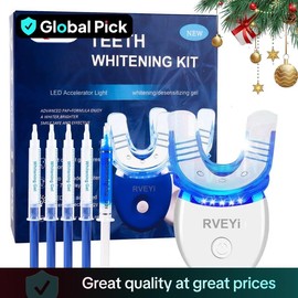 LED Teeth Brightening Kit, 1 Set Teeth Tool Kit with Carbamide Peroxide Teeth Brightening Gel, Safe Enamel for Oral Care, Teeth Cleaning, Teeth Brightening, Selfcare, Effective Teeth Cleaner Mouth Hygiene Kit Dental Kit:_White_one-size