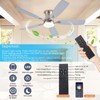FUMLTP Ceiling Fans with Lights, 54inch RGB Low Profile Ceiling