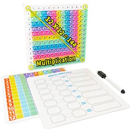 Multiplication Chart 12x12 Math Learning Toy, Stress Reducing Pressing Bubble Toy, Help Children Learn Multiplication More Easily and Fun, Suitable for School or Home Teaching Math