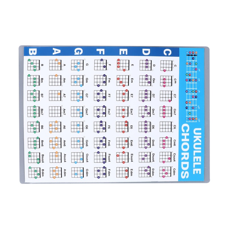 Ukulele Chord Sheet Professional Educational Reference Guide Ukulele Chord Poster