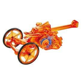 Tamiya 70251-000 Fun Craft Series No. 251 Rubber Powered 3-Wheel Car Craft Set, Orange