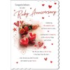 Traditional Annivesary Card Ruby - 9 x 6 inches -