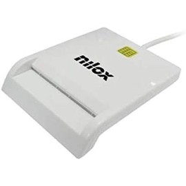 Nilox, Smart Card Reader NX-SCR1-W Useful for Online Banking, Online Shopping and Personal Identification, Instant Plug and Play Installation, USB 2.0 Interface