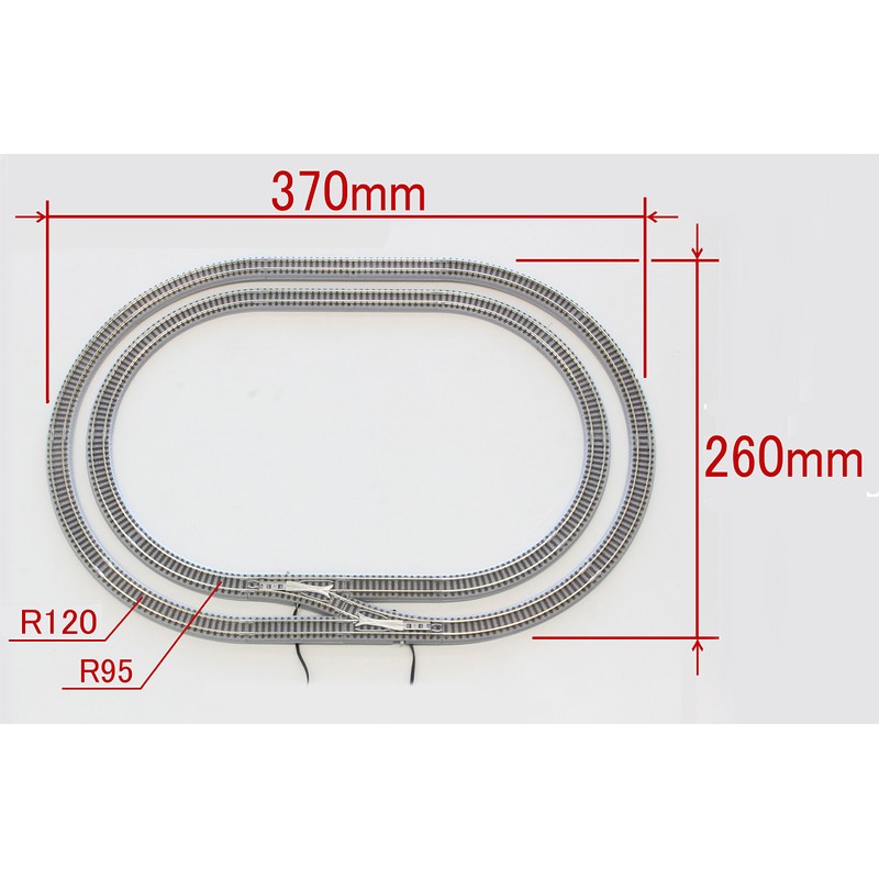 ロクハン Zゲージ R079 ミニカーブ複線セット
