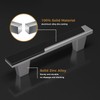 Haliwu 10 Pack Silver and Black Cabient Handles 2 Tone