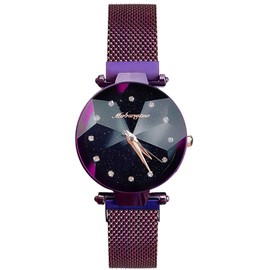 Rorios Women's Watch with Simulated Diamonds and Mesh Bracelet