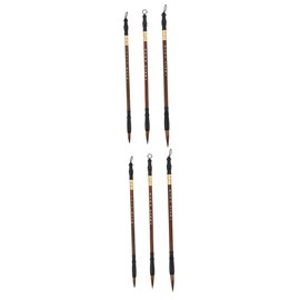 TEHAUX 2sets Calligraphy Painting Brush Sumi Drawing Chinese Watercolor Japanese Calligraphy Brush Beginner Practicing 3pcs*2
