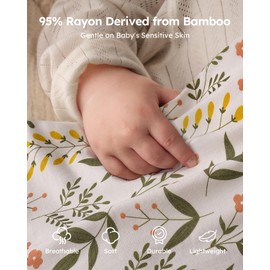 Yoofoss Rayon Made from Bamboo Baby Sleep Sack 0-6 Months 1.0 Tog Baby Wearable Blanket, Super Soft Infant Toddler Sleeping Sack 2-Way Zipper