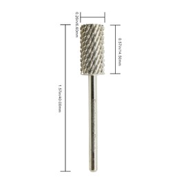 Spontaneous Beauty Premium Nail Carbide Bit Flat Top 3/32" Shank (Extra Coarse - XC, Silver - Large Barrel)