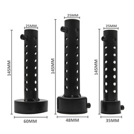 Baceyong Motorcycle Muffler, DB Killer, Exhaust Pipe Deflector, Exhaust Muffler, 35-60mm Black/Sliver