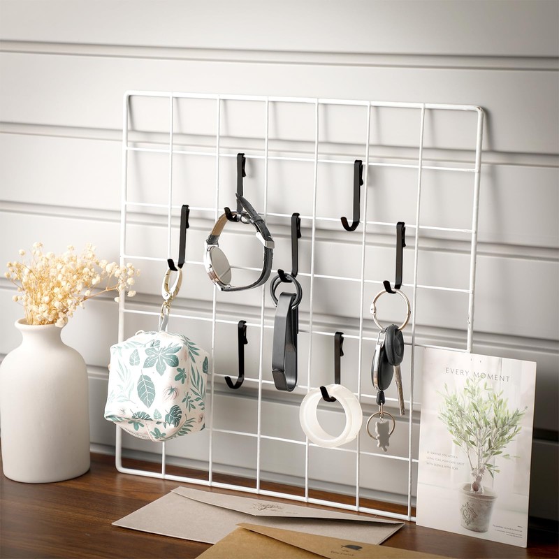 Lyrow 40 Pcs J Hook for Wire Shelving Hooks Stainless