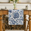 Artoid Mode Beige Floral Paisley Table Runner, Seasonal Spring Kitchen