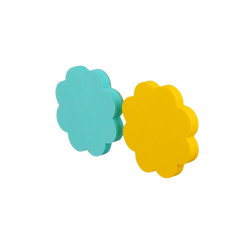 Post-it Notes, Daisy Shape, Assorted Colors, 2.6x2.6 in, 2 Pads,