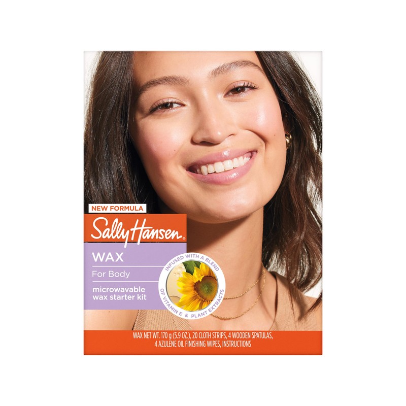 Sally Hansen Microwavable Wax Starter Kit for Body Legs, Underarms