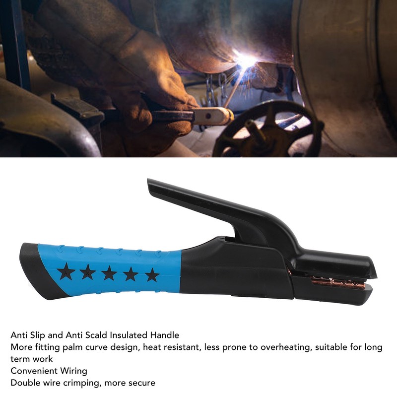Welding Electrode Holder 500A Euro Style Heavy Duty Electrode Clamp