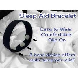 Acupressure Wristband for Sleep – Enhances Relaxation, Promotes Restful Sleep, Stress Relief Wristband, Holistic Sleep Support- Easy to Wear (Black, L 8)