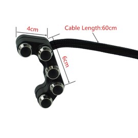 RAYANA Universal Aluminum 5 Button 7/8" 22mm Handlebar Motorcycle Switches Compatible with Horn Headlight Fog Light Hazard Brake ON-Off Buttons